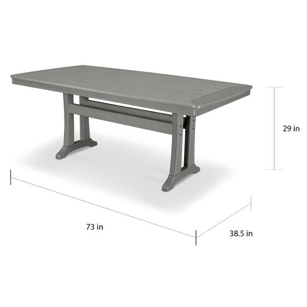 POLYWOOD Nautical Trestle 38" x 73" Dining Table Bed Bath & Beyond